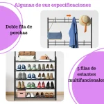 ZAPATERO PERCHERO MULTIFUNCIONAL 5 NIVEL