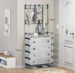 Zapatero Perchero Con Tapas 5 Niveles - Image 2