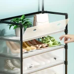 Zapatero Perchero Con Tapas 5 Niveles